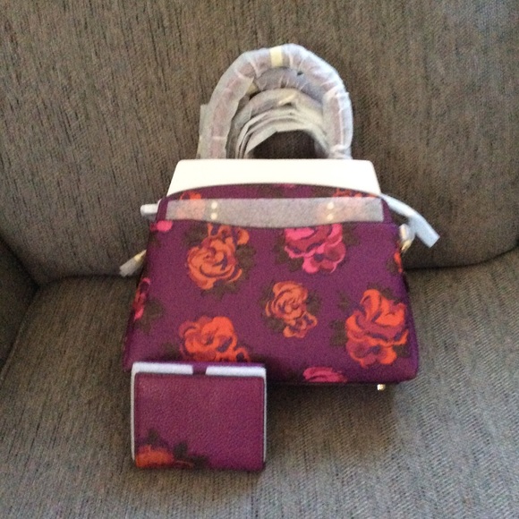 Firm Authentic Coach Jumbo Flower Handbag & Wallet Set - Picture 8 of 9